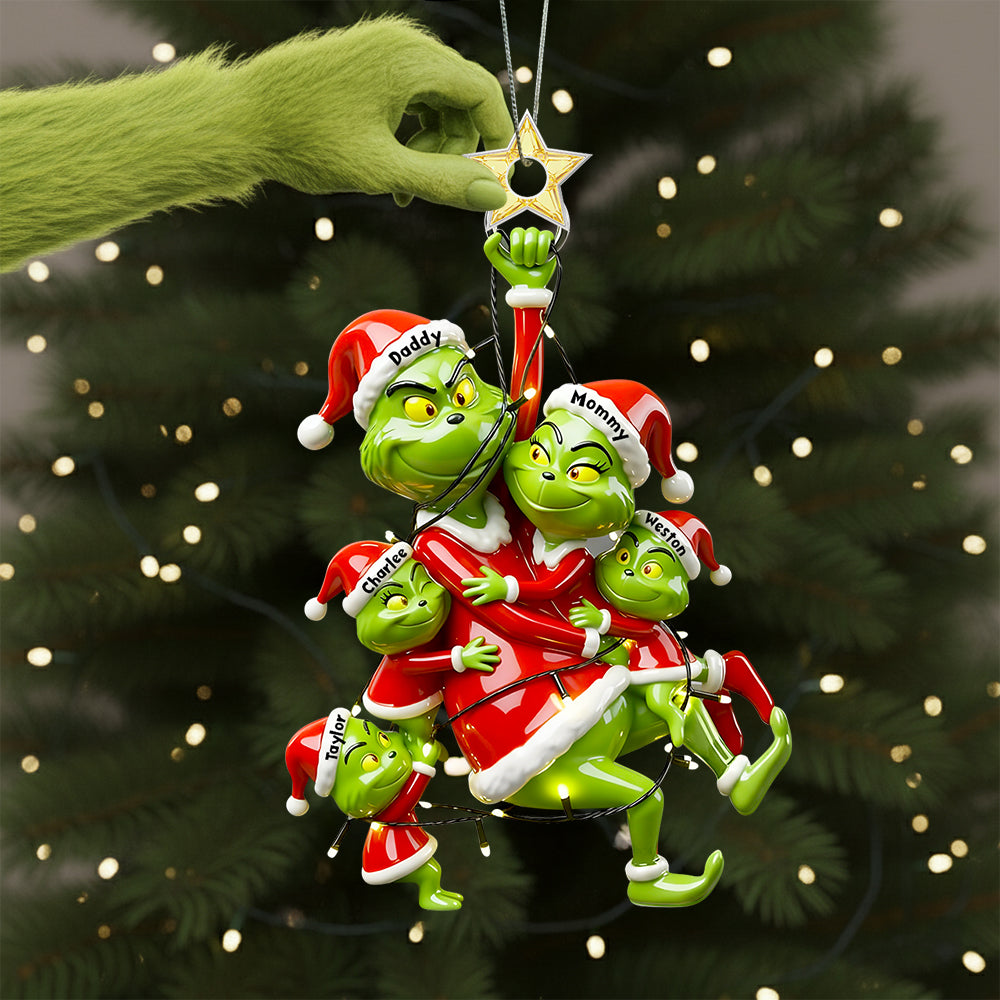 Fun Playing Family Hangng Ornament - Personalized Gifts For Family 03QHDT061025