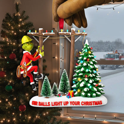 Personalized Gifts For Lineman Christmas Acrylic Ornament 06qhlu110925