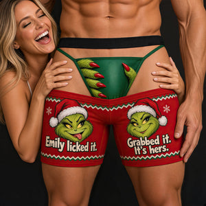 Furry Naughty Couple Men's Boxers - Personalized Christmas Gifts For Him 01hadt231026