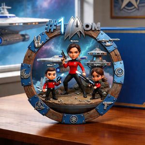 Best Captain Mom Acrylic Plaque, Personalized Gifts For Mom 01qhqn210426-Homacus