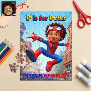 Little Wall Climber Jigsaw Puzzle - Custom Photo Gifts For Kids 02HUQN040826