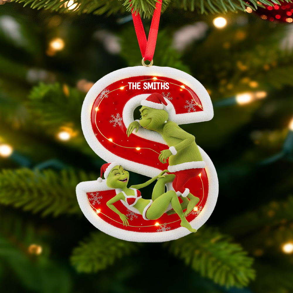 Custom Alphabet Letter Gifts For Couple Christmas Ornament 03hytn071025