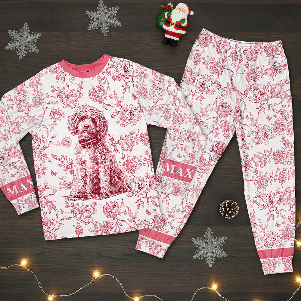 Toile de Jouy Pajama Set – Custom Photo Gifts for Dog Lovers 01pgqn090925 - Pajama Set - GoDuckee