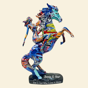 Girl & Her Noble Horse Acrylic Plaque Personalized Gifts For Horse Lovers 09TGDT151125