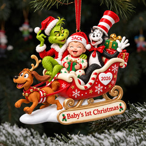 Christmas Sleigh Ride Acrylic Ornament - Personalized Gifts For Parents 01TYTA161026