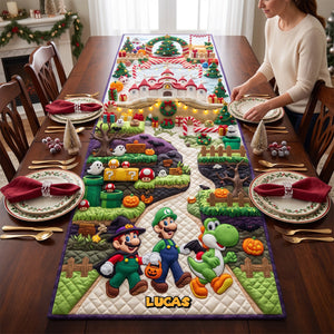 Festive Village Quilted Table Runner Personalized Gifts 05TYTN130826