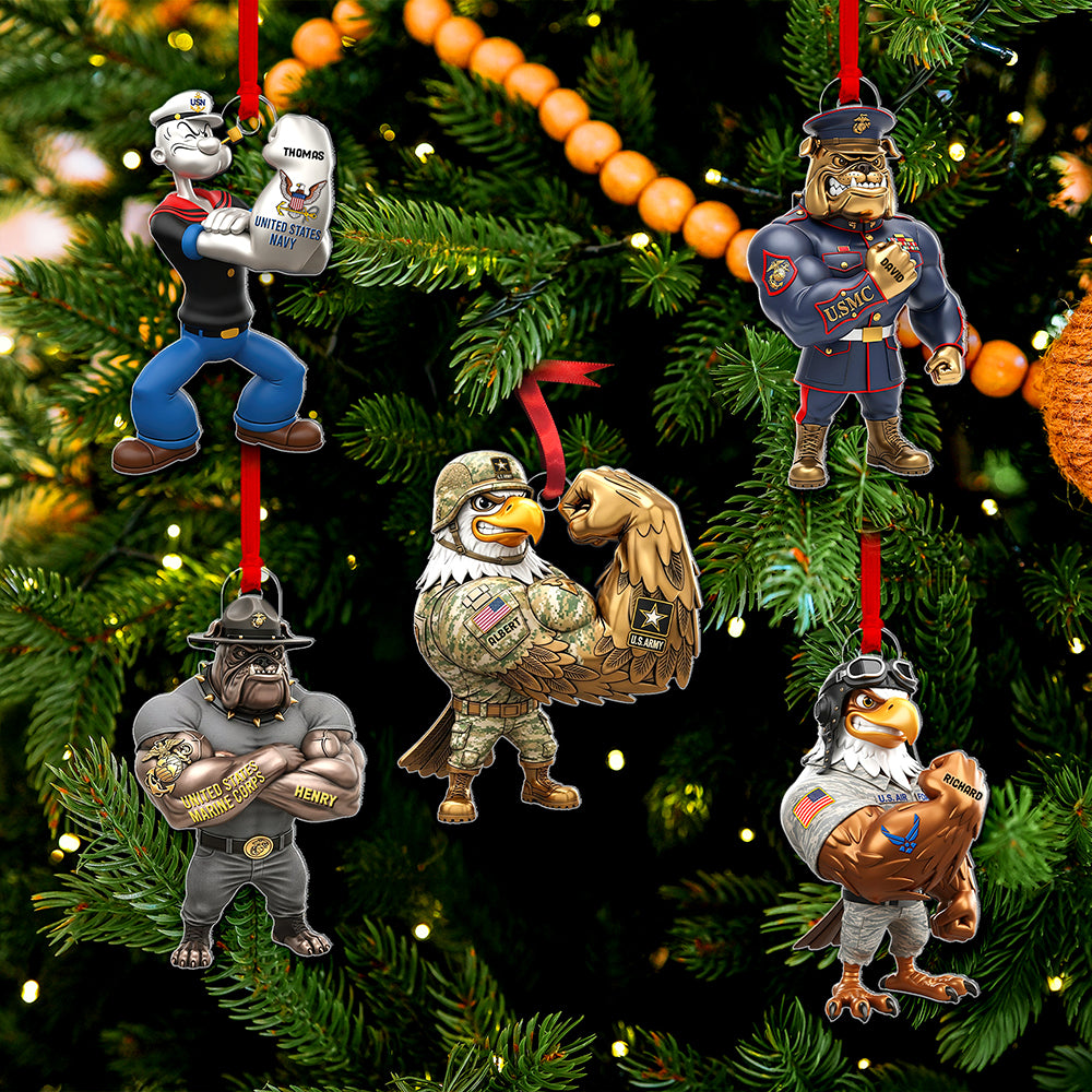 Military Christmas Ornament - Personalized Gifts For Veteran 02naqn060825