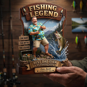 Fishing Legend Acrylic Plaque - Custom Photo Gifts For Fishing Dads 04tydt300426
