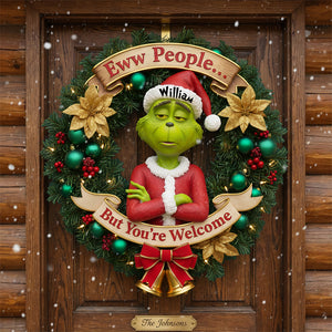 Eww People...Christmas Wood Sign Personalized Funny Gifts 01HYLU211125