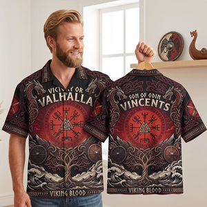 Viking Blood Hawaiian Shirt - Personalized Gifts 01patn170726