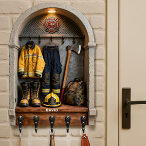 Firefighter Gear Acrylic Key Hanger – Personalized Gifts For Firefighter 03toqn161225