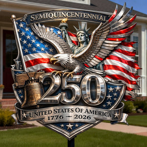 250th America Anniversary Cut Metal Sign - Gifts For Patriots 03hulu280126