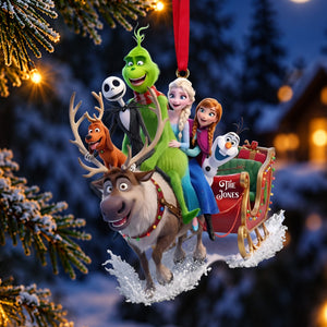Dashing Through The Snow Acrylic Ornament - Personalized Gifts 04qhlu091026