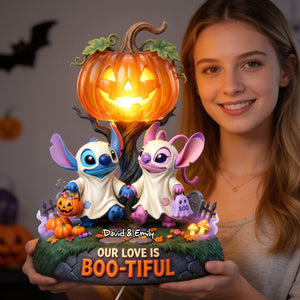Cosmic Halloween Love Acrylic Light Box - Personalized Gifts For Couple 06todh300726