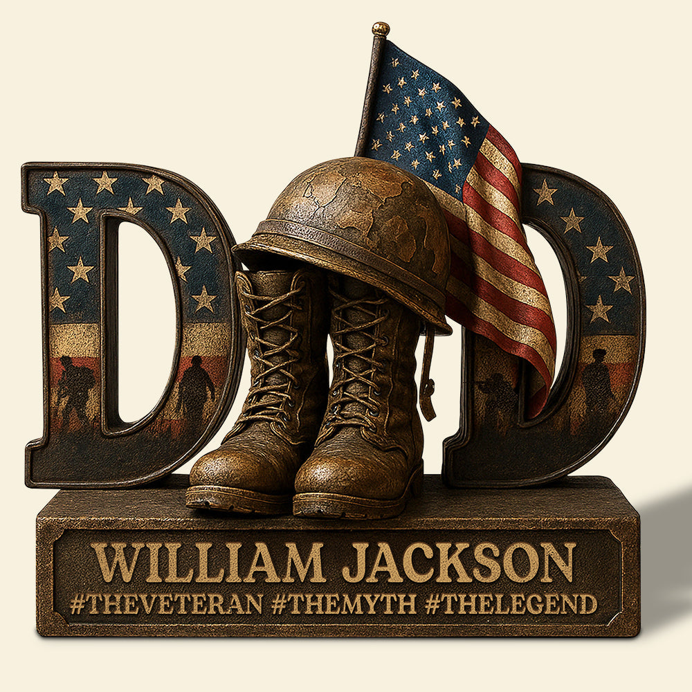 Veteran Dad Acrylic Plaque Personalized Gifts For Dad 02xqdt170425-Homacus