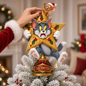 Playful Acrylic Christmas Tree Topper - Personalized Gifts For Christmas 06hadh121026