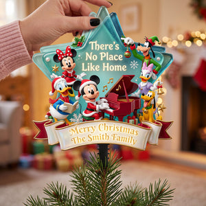 Home Is Where The Heart Is - Personalized Acrylic Christmas Tree Topper 01PATA030826