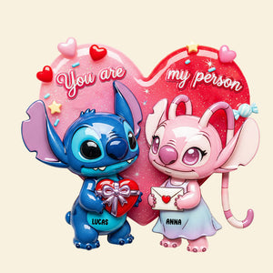 Cute Alien Couple Personalized Gifts For Couple Acrylic Fridge Magnet 06pgtn261125