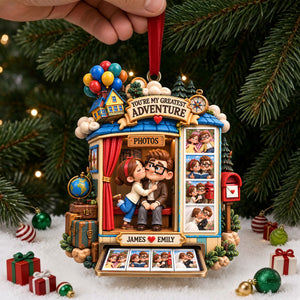 Adventurous Couple Photo Booth Ornament - Personalized Christmas Gift For Couples 05HALU220926