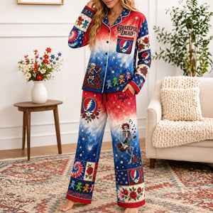 Eclectic Grateful Dead Pajama Set, Personalized Gifts For Music Lovers 01qhqn270826