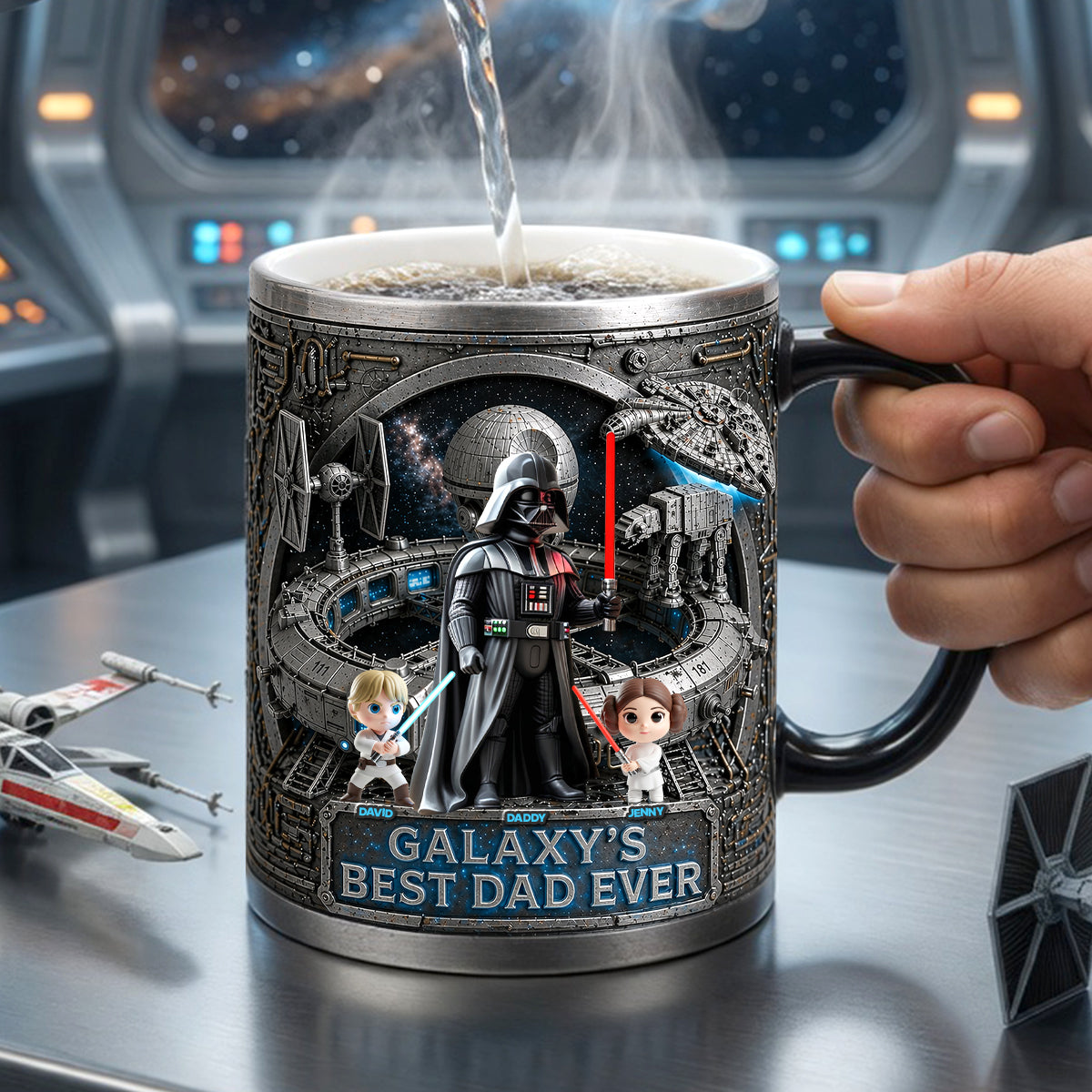 Outer Space Dad Camp Magic Mug - Personalized Gifts For Dad 06QHTN250426