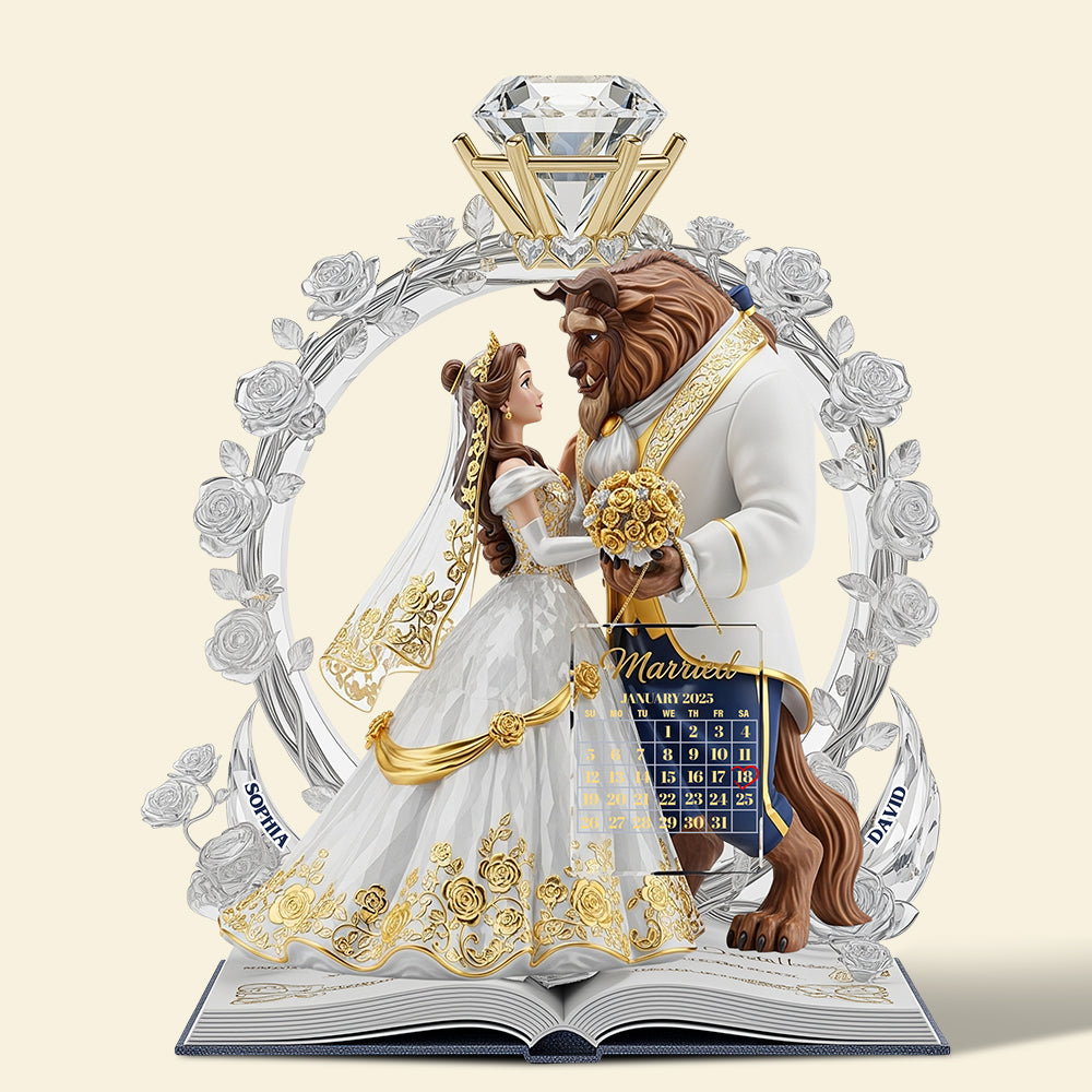Fairy Tale Romantic Couple Acrylic Plaque Personalized Gifts For Couple 03TGDT130625-Homacus