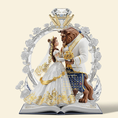 Fairy Tale Romantic Couple Acrylic Plaque Personalized Gifts For Couple 03TGDT130625-Homacus