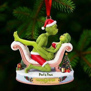 Naughty Green Couple Ornament - Personalized Gifts For Couples 01OHLU101025