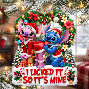Playful Tropical Island Couple Ornament - Personalized Gifts For Couples 05TYQN140926