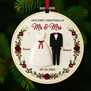 Couple Wedding Christmas Ornament Personalized Gifts For Couple 10PGDT041125