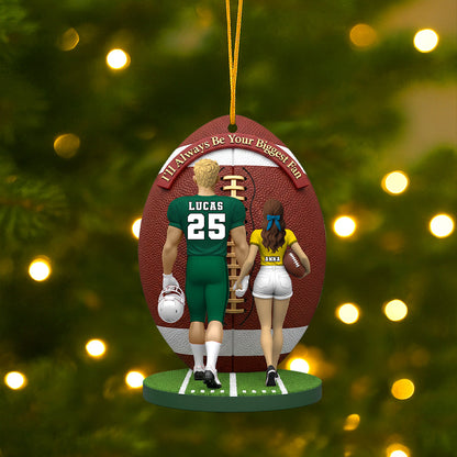 American Football Couple Personalized Gifts For Him Christmas Ornament 02natn030925