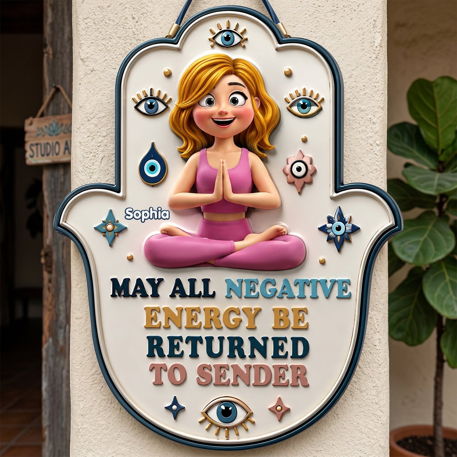 Good Vibes Metal Sign - Personalized Gifts For Yoga Lovers 04NALU180624
