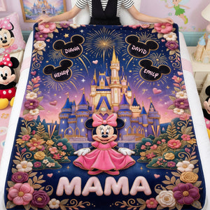 Fairytale Castle Mom Blanket - Personalized Gifts For Mother 01paqn100426