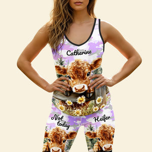 Cow Girl Set Tank Top & Leggings - Personalized Gifts For Cow Lovers 01DTDT010725