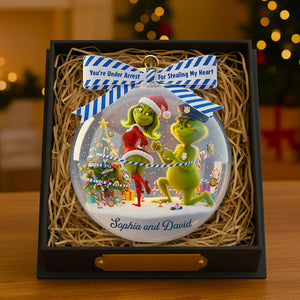 Christmas Love Under Arrest - Personalized Gifts For Couple Ornament 06TGDT300925