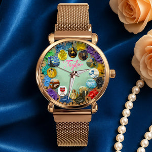 Timeless Art Mesh Strap Quartz Watch Personalized Gifts for Artist 02NADT310725