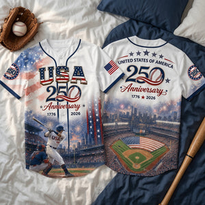 American 250 Baseball Jersey, Personalized Gifts For Sport Lovers 02qhlu250626