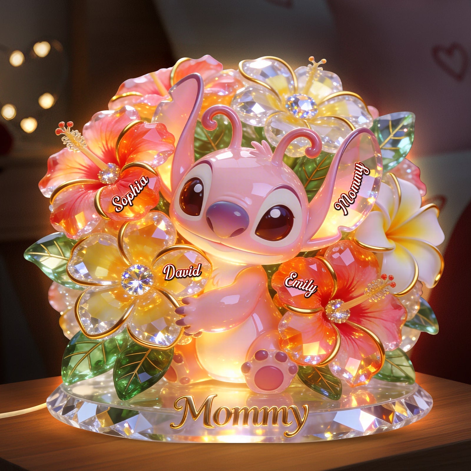 Alien Floral Mom Light Box - Personalized Gifts For Mother's Day Acrylic Light Box 01PGQN060426