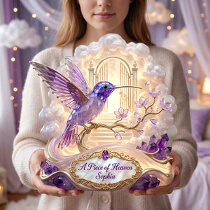 Memorial Hummingbird Acrylic Light Box - Personalized Gifts For Memorial 02tydh090626