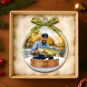 Custom Photo Gifts For Fishing Lovers Christmas Ornament 01hydt051125