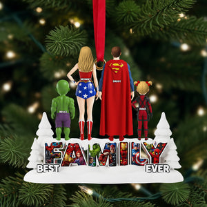 Best Family Ever Ornament - Personalized Gifts For Family 04ohlu111025