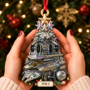 Cosmic Christmas Tree Ornament - Personalized Gifts 05QHDH100826
