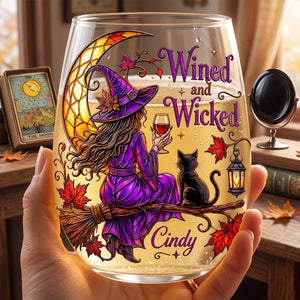 Witch Stemless Glass Egg Cup - Personalized Halloween Gifts For Her 02hutn310726