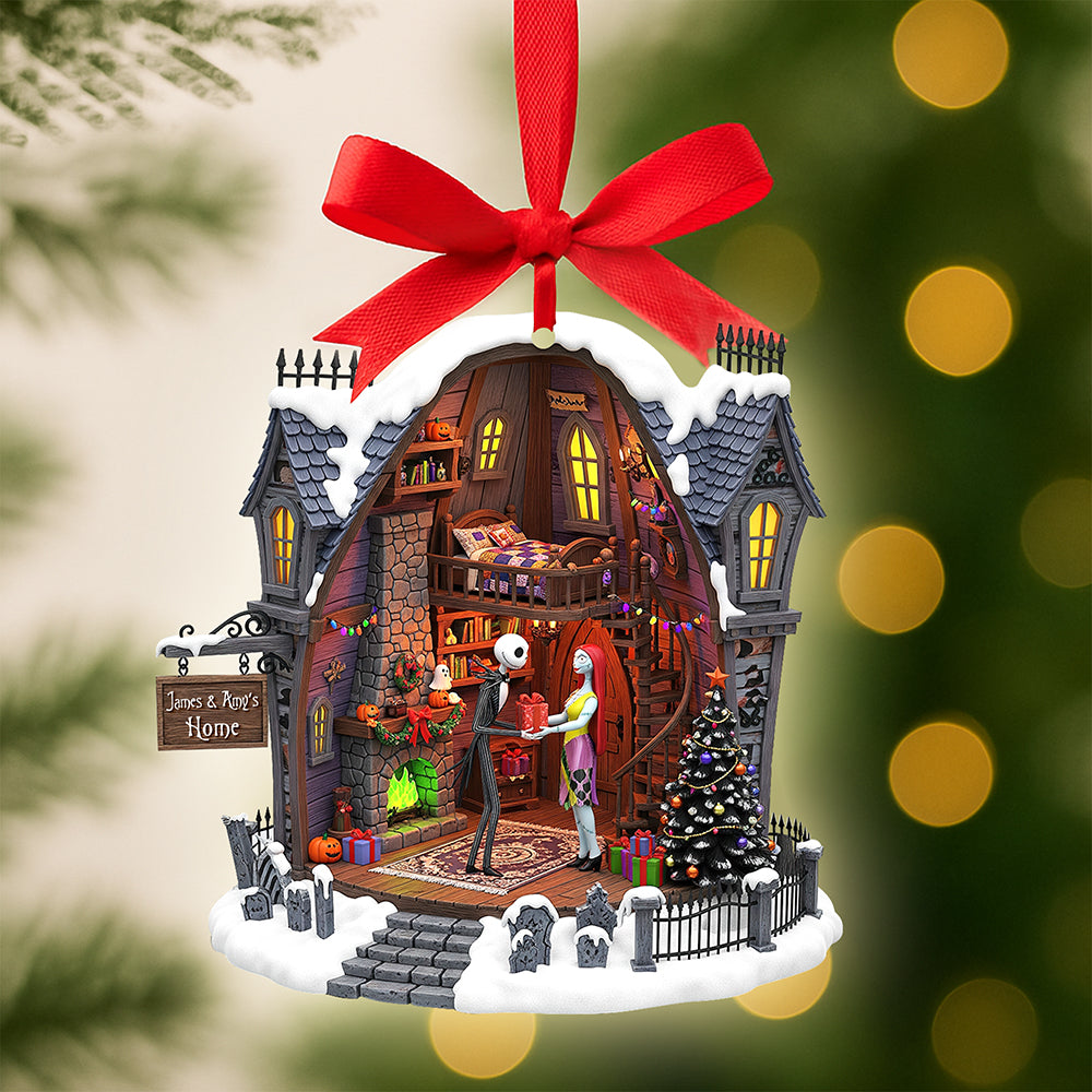 Spooky Love Christmas Ornament – Personalized Gifts For Couple 04pgqn110825
