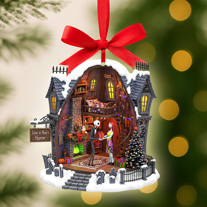 Spooky Love Christmas Ornament – Personalized Gifts For Couple 04pgqn110825