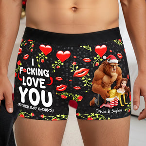 Naughty Couple Men's Boxers - Personalized Gifts For Him 03nalu180925