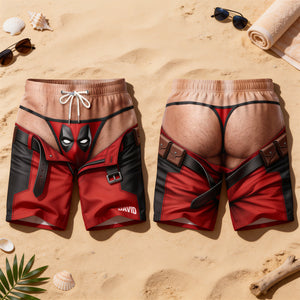 Funny Masked Hero Men's Beach Shorts - Personalized Gifts For Him 02hadh150826