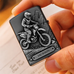 Mud Trail Rider Lighter - Personalized Gift For Motorcross Lovers 03NALU060825