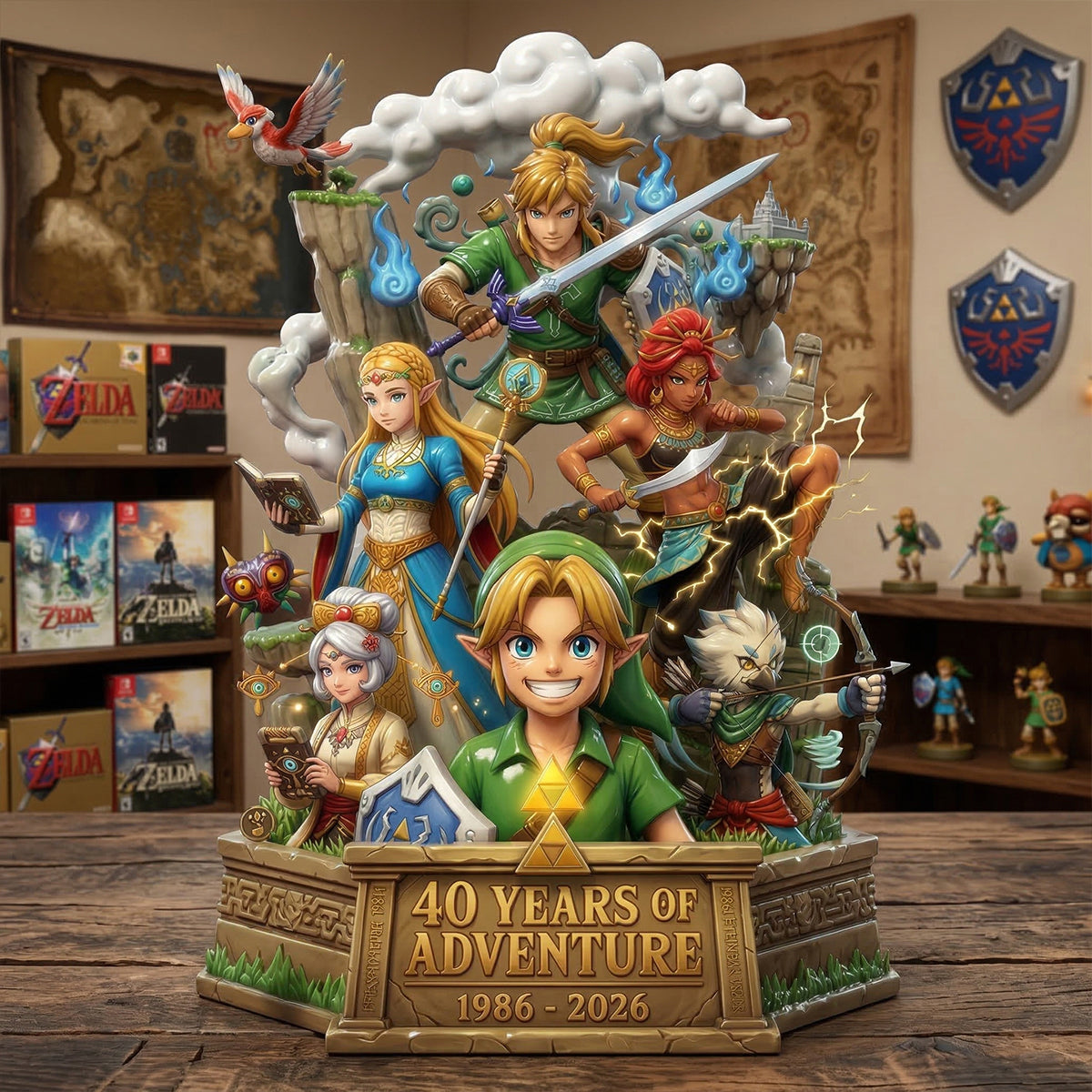 40 Years of Adventure & Courage Shaped Plaque – Personalized Anniversary Gift 01TOTN170326