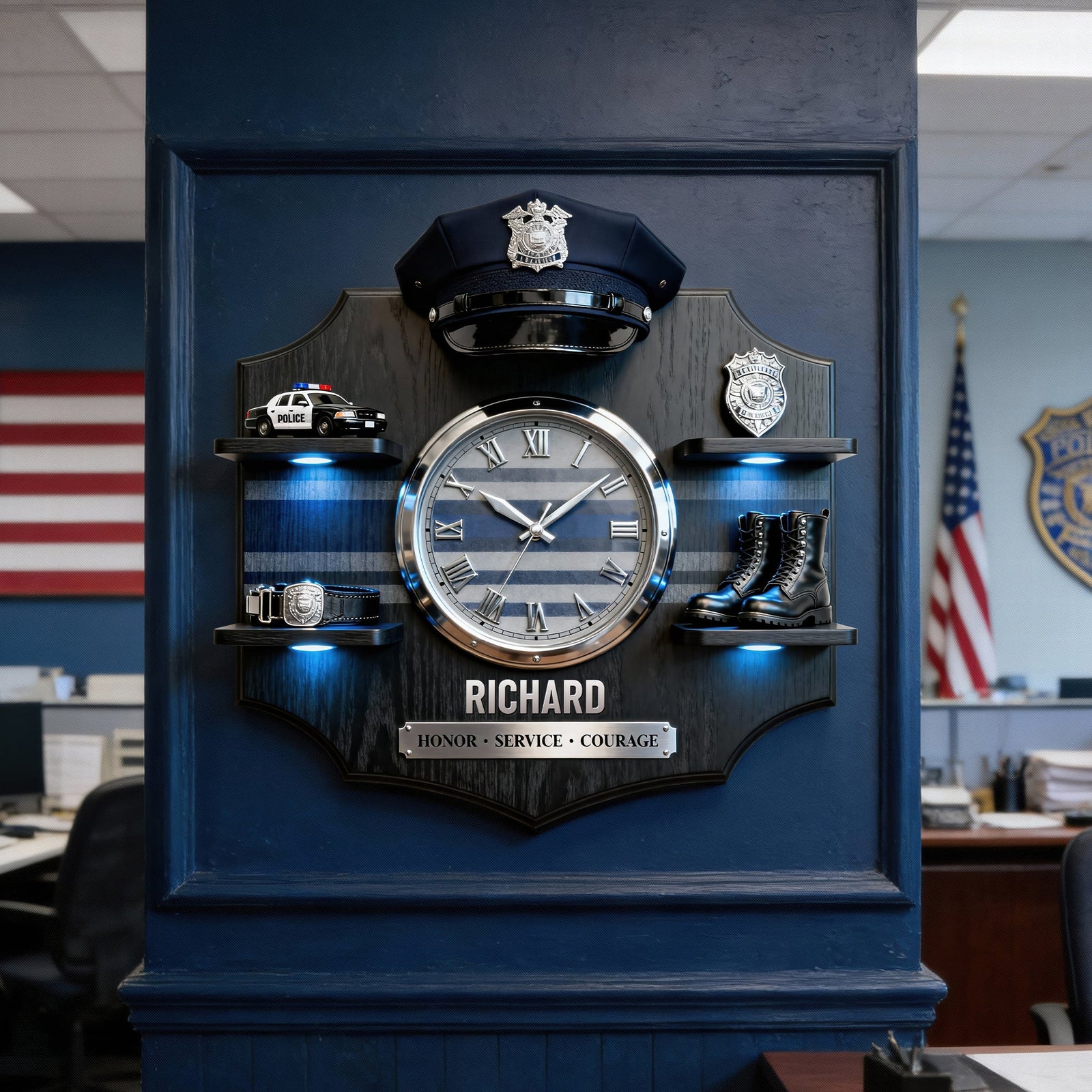 Police Appreciation Acrylic Clock – Personalized Gifts For Police Officers 01toqn271225